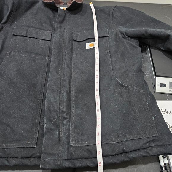 Vintage Carhartt C03 Firm Duck Arctic-Lined Work Coat Black Field Chore 90s USA - Picture 12 of 13